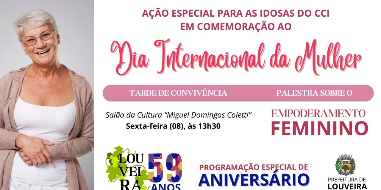 CCI de Louveira tem ação especial para comemorar Dia Internacional da Mulher