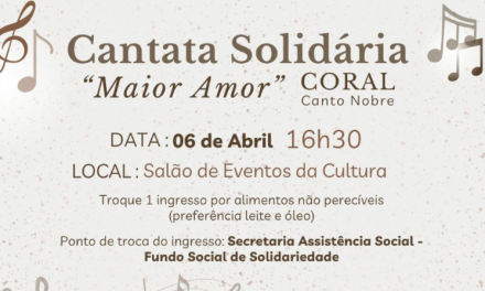 ‘Cantata Solidária’ é neste sábado (06)