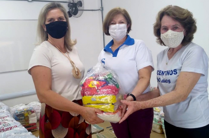 Fundo Social entrega para Vicentinos parte dos alimentos arrecadados durante campanha feita com a EPTV