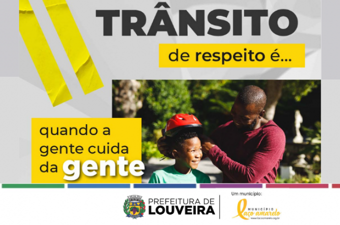 LAÇO AMARELO – Campanha quer reduzir riscos de acidentes nas ruas de Louveira