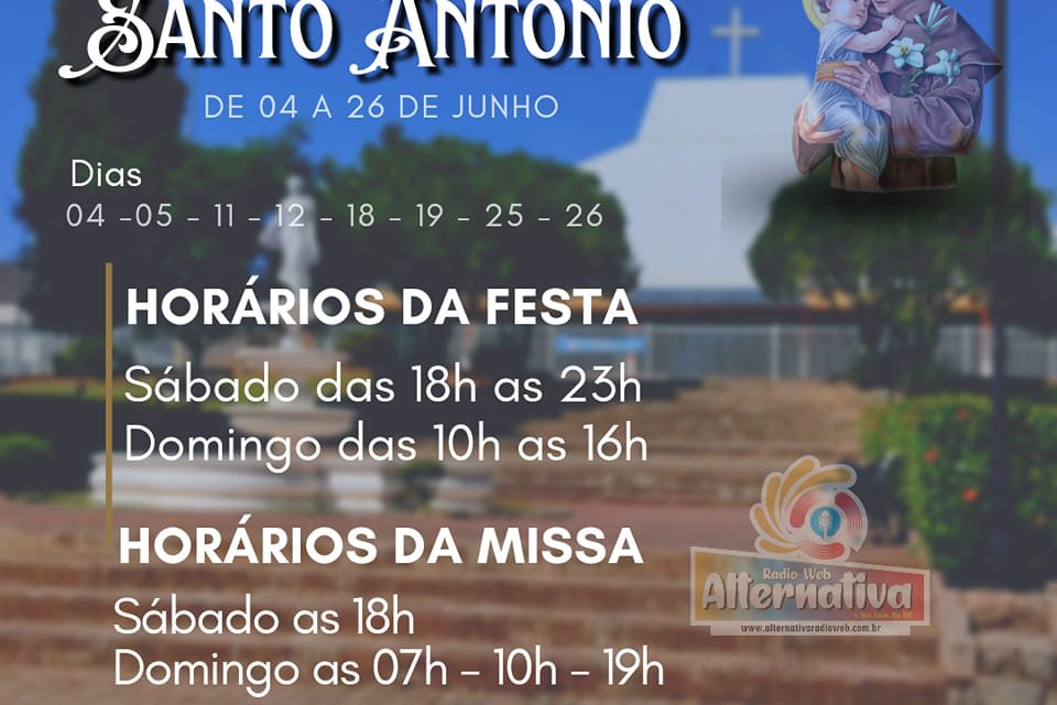 FESTA DE SANTO ANTÔNIO EM LOUVEIRA COMEÇA DIA 04 DE JUNHO