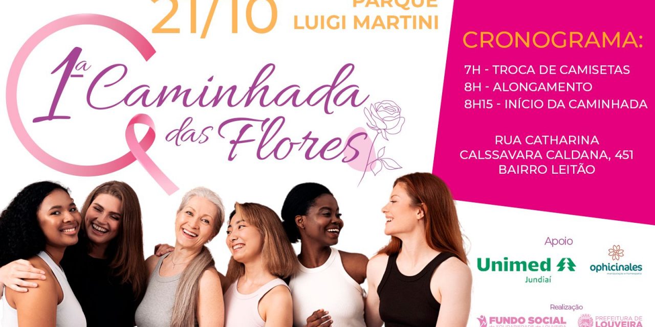 Caminhada das Flores do Fundo Social será dia 21 no Parque Luigi Martini