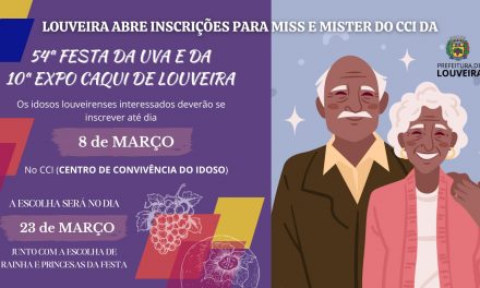 Inscrições Abertas para Miss e Mister do CCI na 54ª Festa da Uva e 10ª Expo Caqui de Louveira