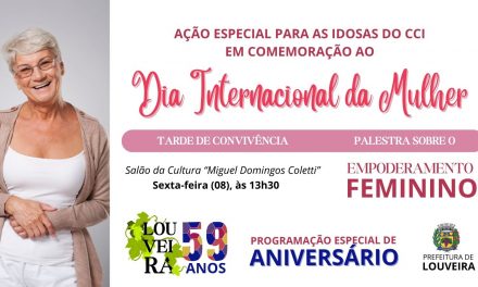 CCI de Louveira tem ação especial para comemorar Dia Internacional da Mulher